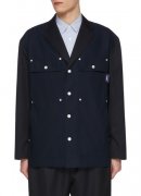 COMME DES GARÇONS HOMME | 拼接条纹西装夹克 | 男士 |